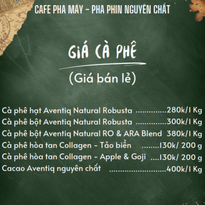 Giá bán lẻ cà phê